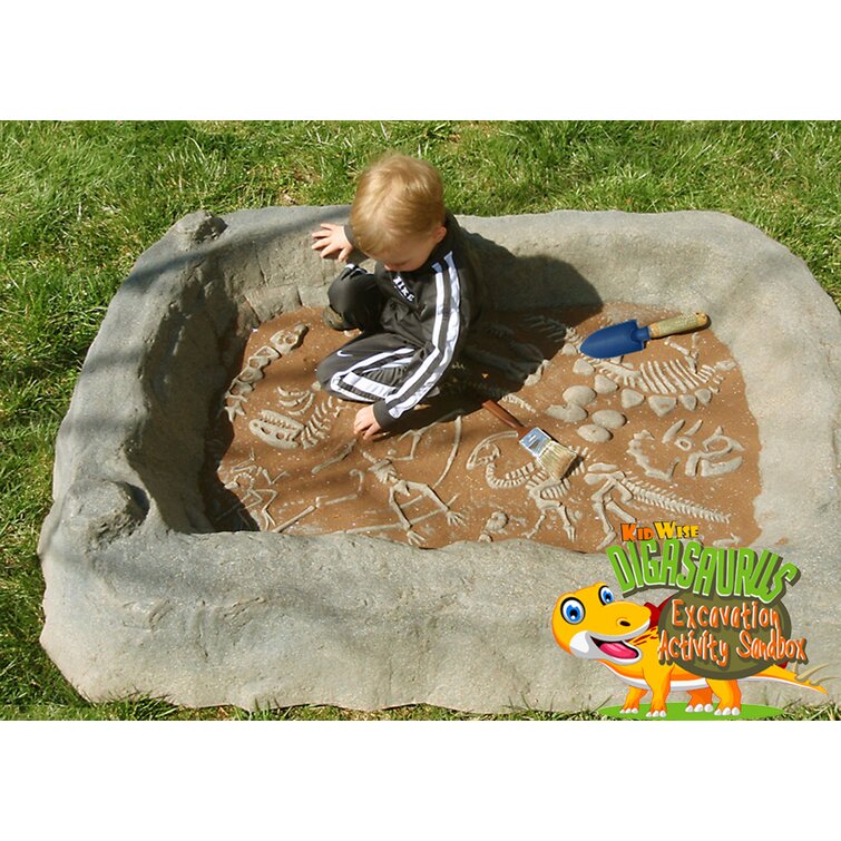 Kidwise Digasaurus Activity 3.9' Sandbox with Cover | Wayfair